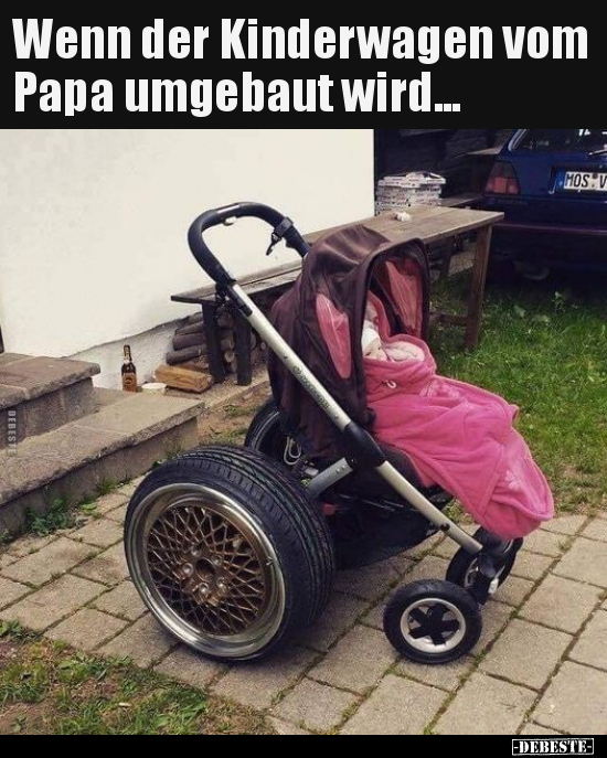 Wenn der Kinderwagen vom Papa umgebaut wird... - Lustige Bilder | DEBESTE.de