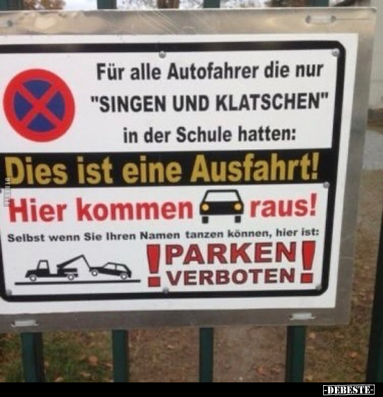 Für alle Autofahrer die nur "SINGEN UND KLATSCHEN".. - Lustige Bilder | DEBESTE.de