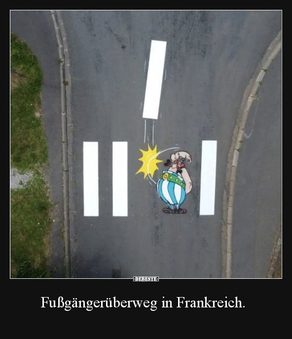 Fußgängerüberweg in Frankreich... - Lustige Bilder | DEBESTE.de