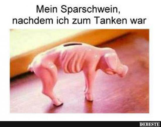Mein Sparschwein, nachdem ich zum Tanken war.. - Lustige Bilder | DEBESTE.de