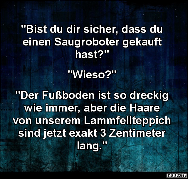 Bist du dir sicher, dass du einen Saugroboter gekauft hast? - Lustige Bilder | DEBESTE.de