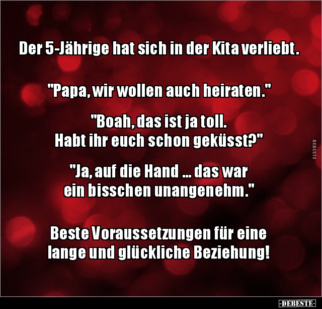 Der 5-Jährige hat sich in der Kita verliebt. "Papa, wir.." - Lustige Bilder | DEBESTE.de