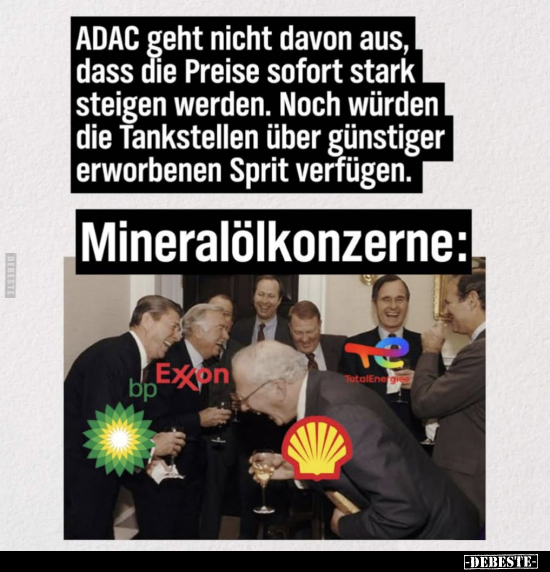 ADAC geht nicht davon aus, dass die Preise sofort stark.. - Lustige Bilder | DEBESTE.de
