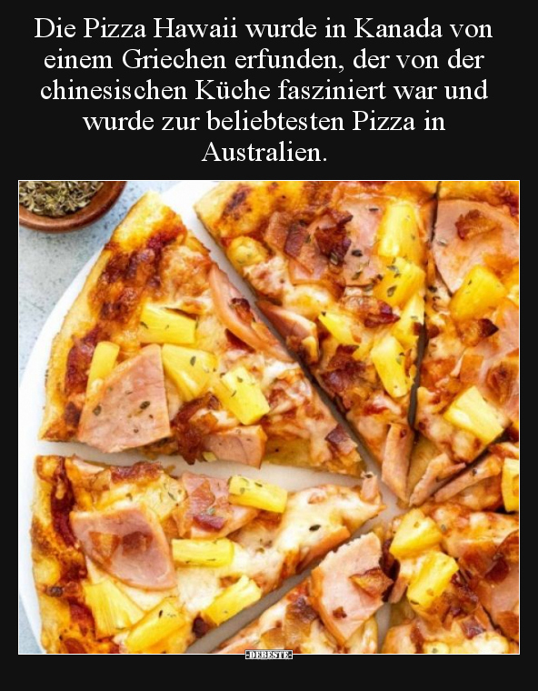 Die Pizza Hawaii wurde in Kanada von einem Griechen.. - Lustige Bilder | DEBESTE.de
