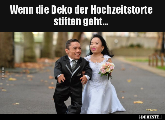 Wenn die Deko der Hochzeitstorte stiften geht... - Lustige Bilder | DEBESTE.de
