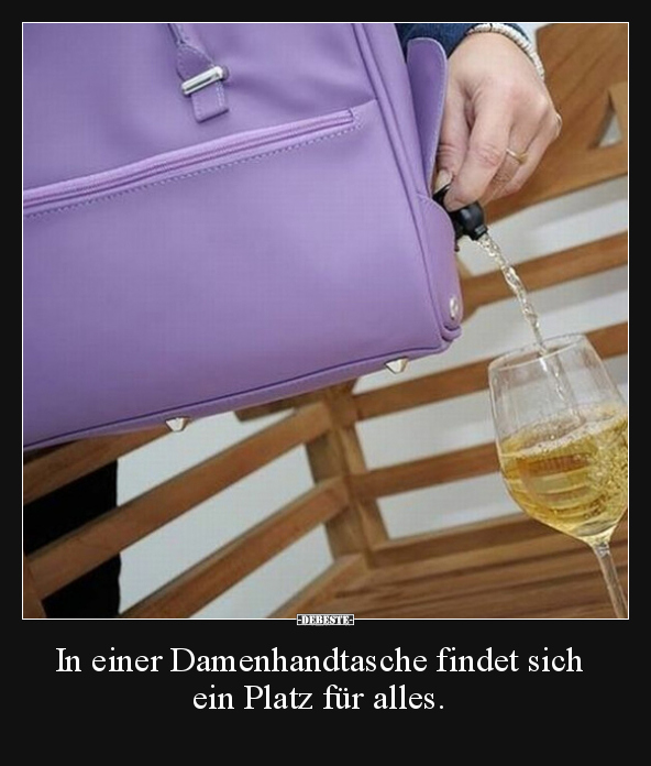 In einer Damenhandtasche findet sich ein Platz für alles... - Lustige Bilder | DEBESTE.de