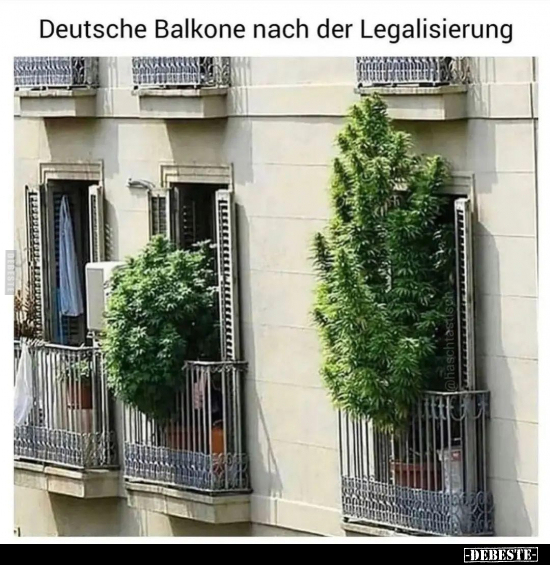 Deutsche Balkone nach der Legalisierung.. - Lustige Bilder | DEBESTE.de