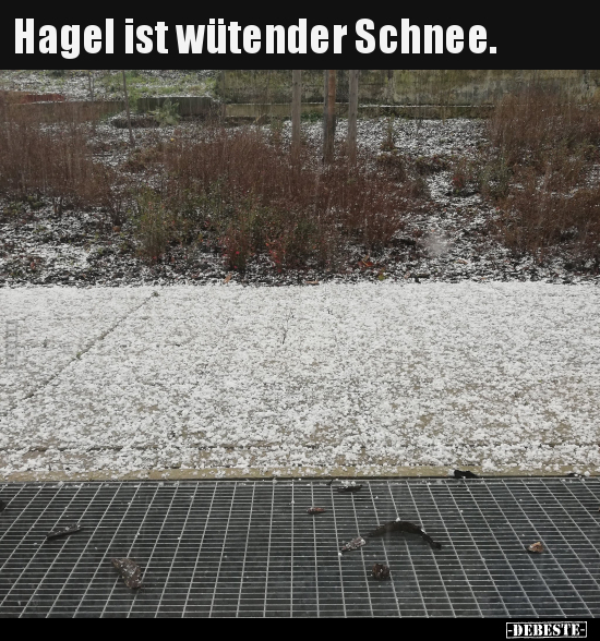 Hagel ist wütender Schnee... - Lustige Bilder | DEBESTE.de