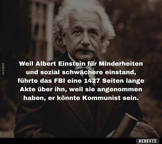 Weil Albert Einstein für Minderheiten und sozial schwächere.. - Lustige Bilder | DEBESTE.de