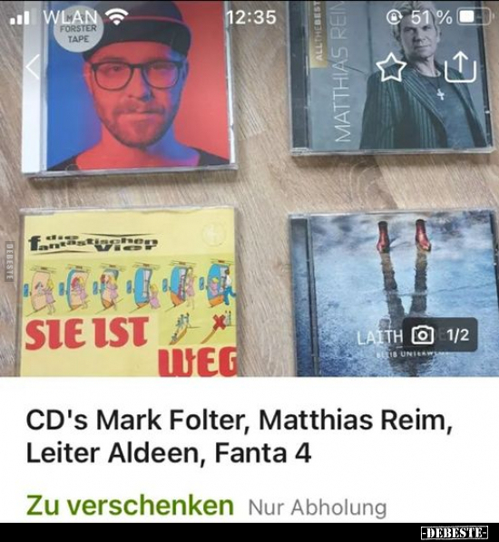 CD's Mark Folter, Matthias Reim, Leiter Aldeen, Fanta 4.. - Lustige Bilder | DEBESTE.de