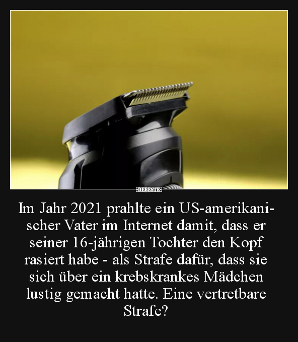 Im Jahr 2021 prahlte ein US-amerikanischer Vater im.. - Lustige Bilder | DEBESTE.de