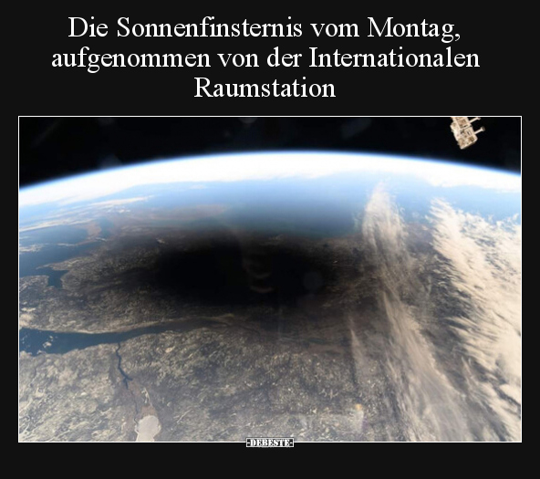 Die Sonnenfinsternis vom Montag, aufgenommen von der.. - Lustige Bilder | DEBESTE.de