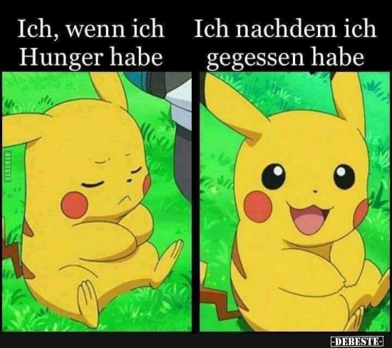 Ich, wenn ich Hunger habe / nachdem ich gegessen habe. - Lustige Bilder | DEBESTE.de