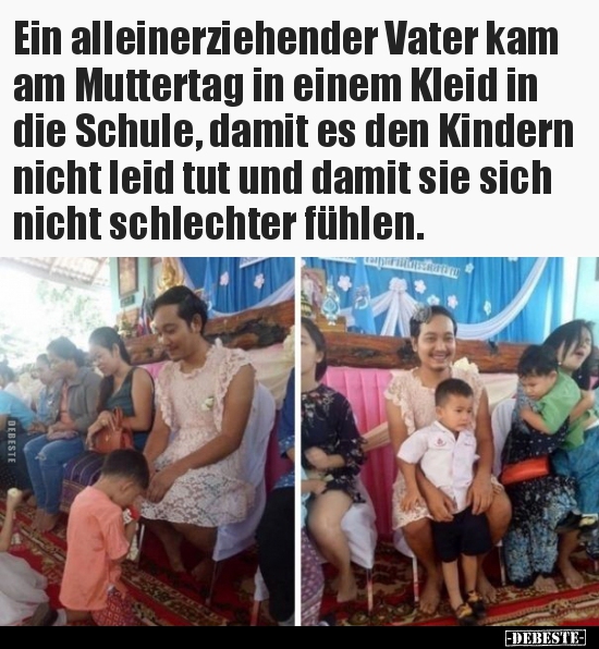 Ein alleinerziehender Vater kam am Muttertag in einem.. - Lustige Bilder | DEBESTE.de
