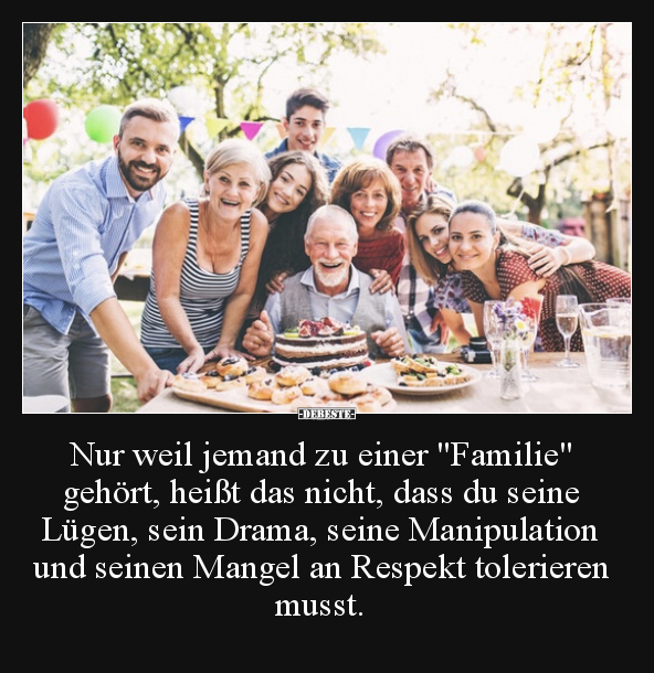 Nur weil jemand zu einer "Familie" gehört, heißt das.. - Lustige Bilder | DEBESTE.de