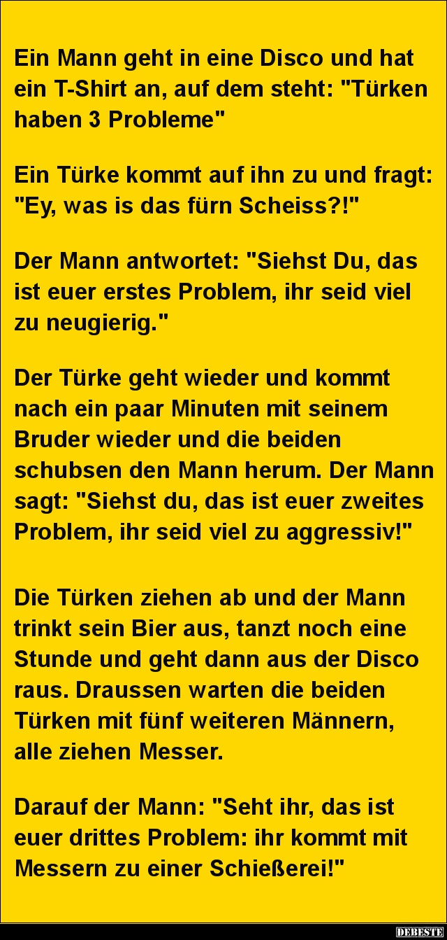 Ein Mann geht in eine Disco und hat ein T-Shirt an.. - Lustige Bilder | DEBESTE.de