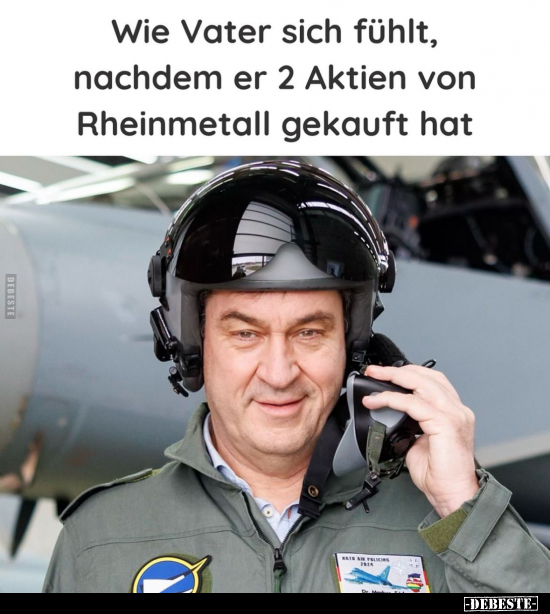 Wie Vater sich fühlt, nachdem er 2 Aktien von Rheinmetall.. - Lustige Bilder | DEBESTE.de