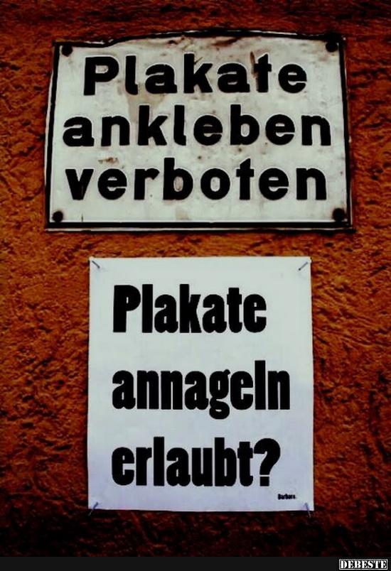 Plakate ankleben verboten! - Lustige Bilder | DEBESTE.de