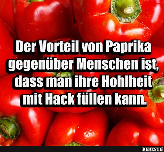 Der Vorteil von Paprika gegenüber Menschen ist.. - Lustige Bilder | DEBESTE.de