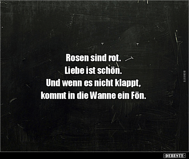 Rosen sind rot. Liebe ist schön. Und wenn es nicht.. - Lustige Bilder | DEBESTE.de