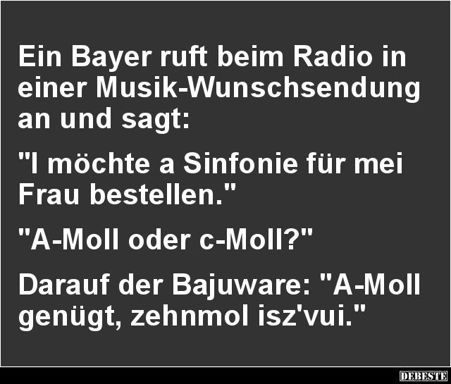 Ein Bayer ruft beim Radio in einer Musik-Wunschsendung.. - Lustige Bilder | DEBESTE.de