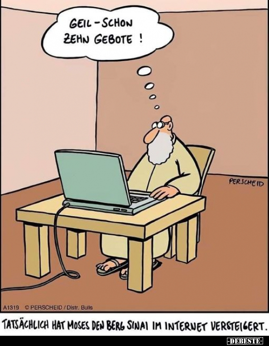 Tatsächlich hat Moses den Berg Sinai im Internet.. - Lustige Bilder | DEBESTE.de