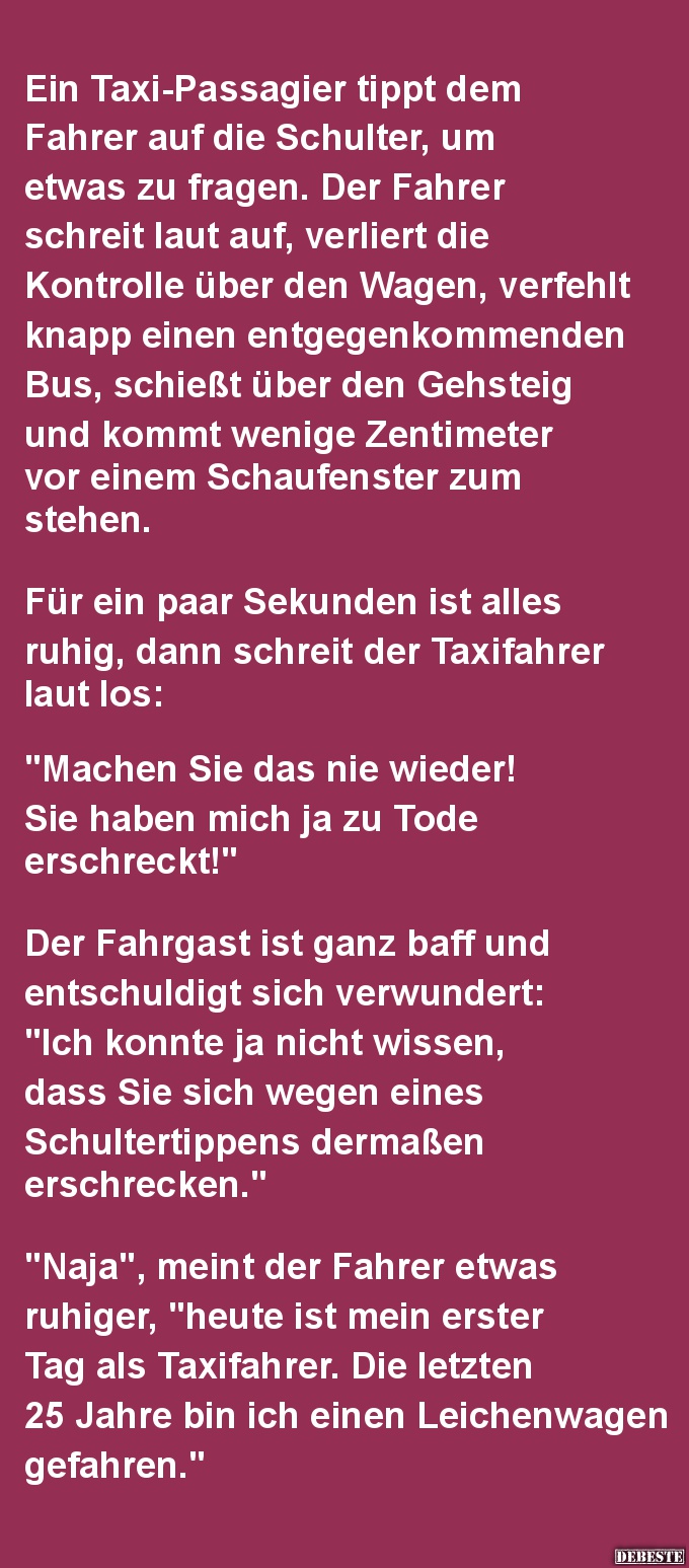 Ein Taxi-Passagier - Lustige Bilder | DEBESTE.de