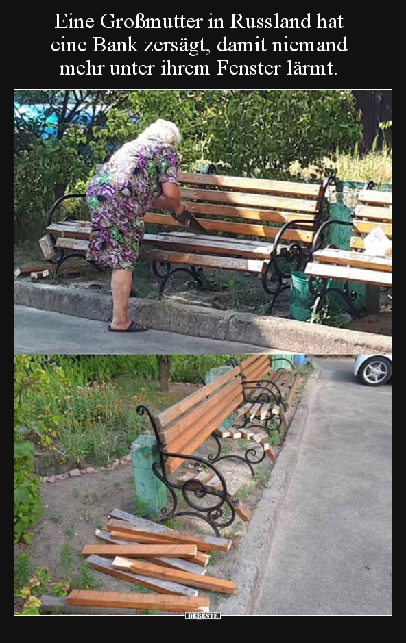 Eine Großmutter in Russland hat eine Bank zersägt, damit.. - Lustige Bilder | DEBESTE.de