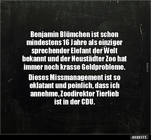 Benjamin Blümchen ist schon mindestens 16 Jahre als.. - Lustige Bilder | DEBESTE.de