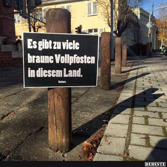 Es gibt zu viele braune Vollpfosten in diesem Land.. - Lustige Bilder | DEBESTE.de