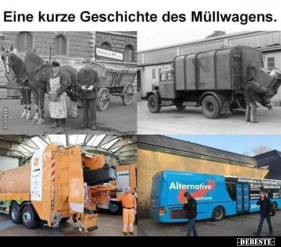 Eine kurze Geschichte des Müllwagens... - Lustige Bilder | DEBESTE.de