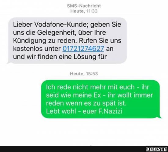 Lieber Vodafone-Kunde.. - Lustige Bilder | DEBESTE.de