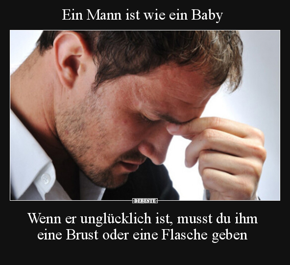 Ein Mann ist wie ein Baby.. - Lustige Bilder | DEBESTE.de