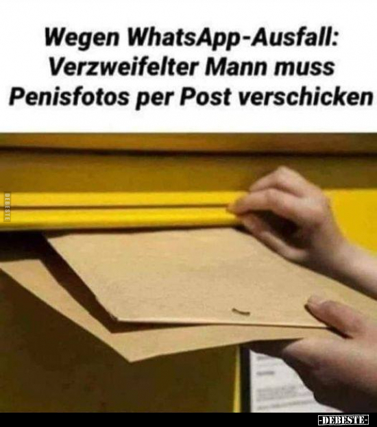 Wegen WhatsApp-Ausfall: Verzweifelter Mann muss.. - Lustige Bilder | DEBESTE.de