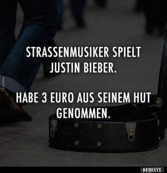 Strassenmusiker spielt Justin Bieber... - Lustige Bilder | DEBESTE.de