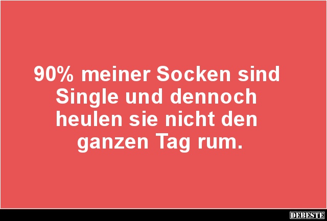 90% meiner Socken sind Single und dennoch heulen.. - Lustige Bilder | DEBESTE.de