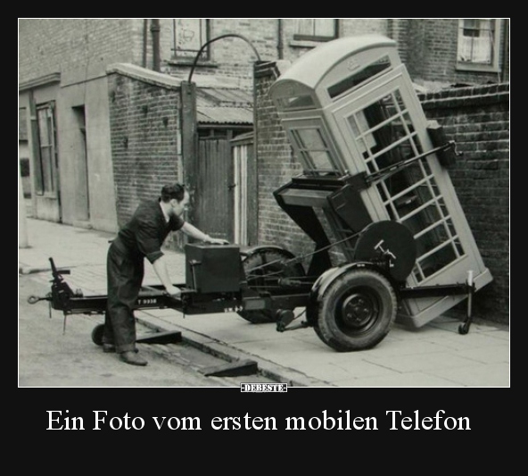 Ein Foto vom ersten mobilen Telefon.. - Lustige Bilder | DEBESTE.de