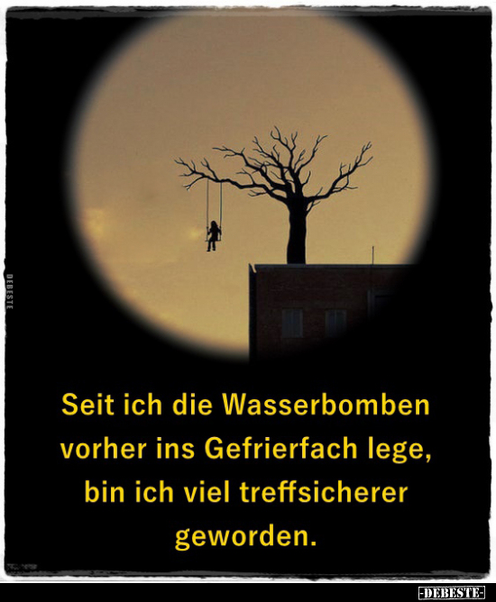 Seit ich die Wasserbomben vorher ins Gefrierfach lege, bin.. - Lustige Bilder | DEBESTE.de