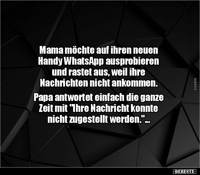 Mama möchte auf ihren neuen Handy WhatsApp ausprobieren.. - Lustige Bilder | DEBESTE.de