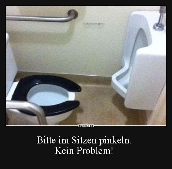 Bitte im Sitzen pinkeln.  Kein Problem! - Lustige Bilder | DEBESTE.de