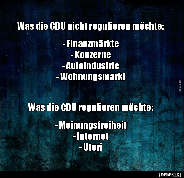 Was die CDU nicht regulieren möchte: - Finanzmärkte-.. - Lustige Bilder | DEBESTE.de