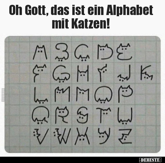 Oh Gott, das ist ein Alphabet mit Katzen!.. - Lustige Bilder | DEBESTE.de