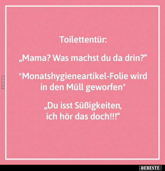 Toilettentür: "Mama? Was machst du da.." - Lustige Bilder | DEBESTE.de