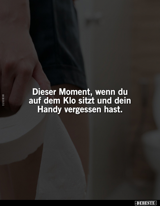 Dieser Moment, wenn du auf dem Klo sitzt und dein Handy.. - Lustige Bilder | DEBESTE.de