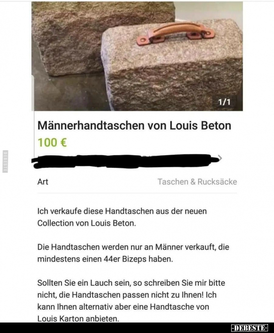 Männerhandtaschen von Louis Beton.. - Lustige Bilder | DEBESTE.de