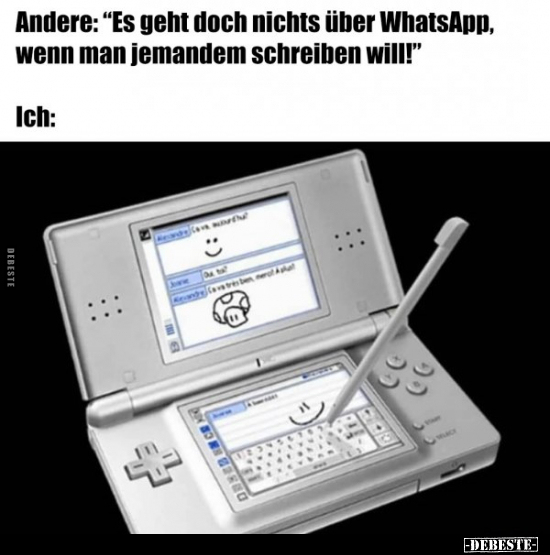 Andere: "Es geht doch nichts über WhatsApp, wenn man.." - Lustige Bilder | DEBESTE.de