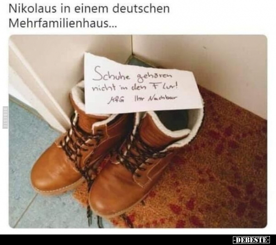 Nikolaus in einem deutschen Mehrfamilienhaus... - Lustige Bilder | DEBESTE.de