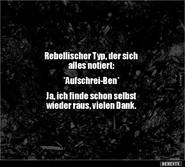 Rebellischer Typ, der sich alles.. - Lustige Bilder | DEBESTE.de