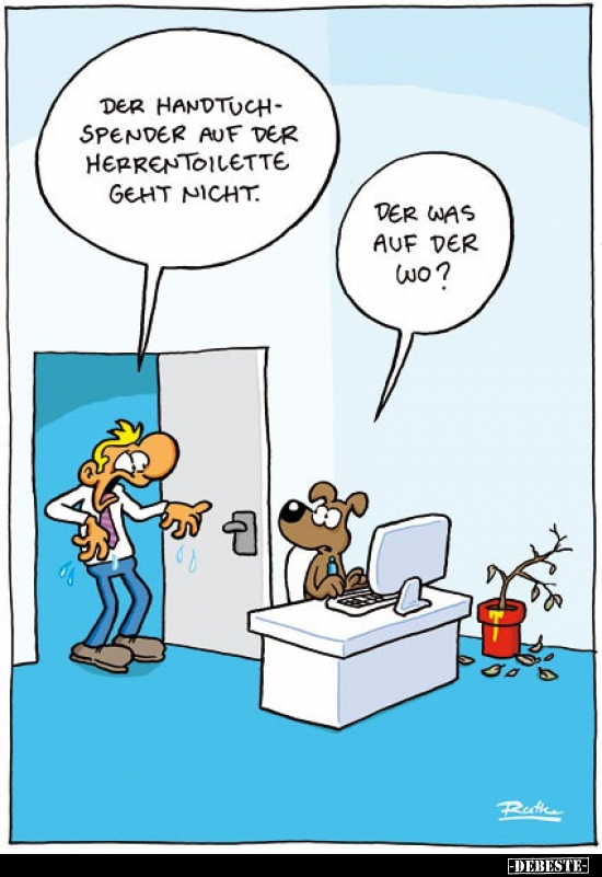 Der Handtuchspender auf der Herrentoilette geht nicht.. - Lustige Bilder | DEBESTE.de