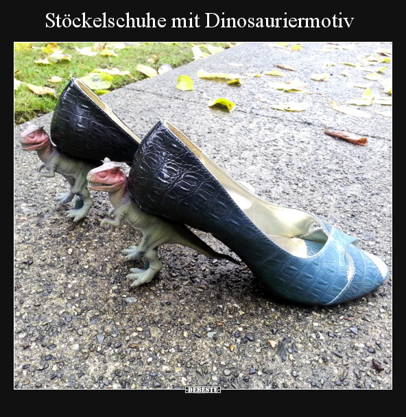 Stöckelschuhe mit Dinosauriermotiv.. - Lustige Bilder | DEBESTE.de